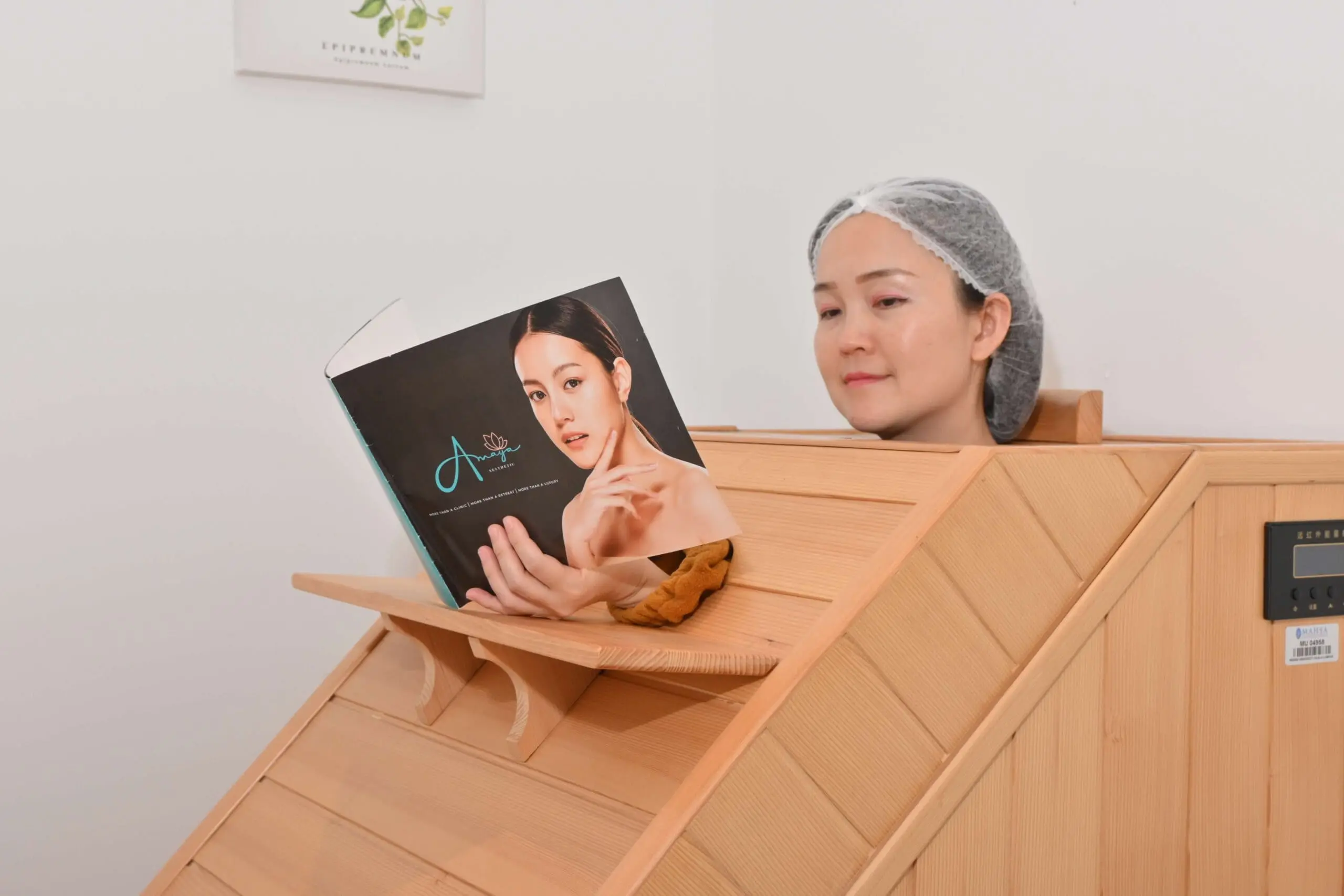 Relaxing steam sauna session at MAHSA Health Nexus for detoxification and rejuvenation.