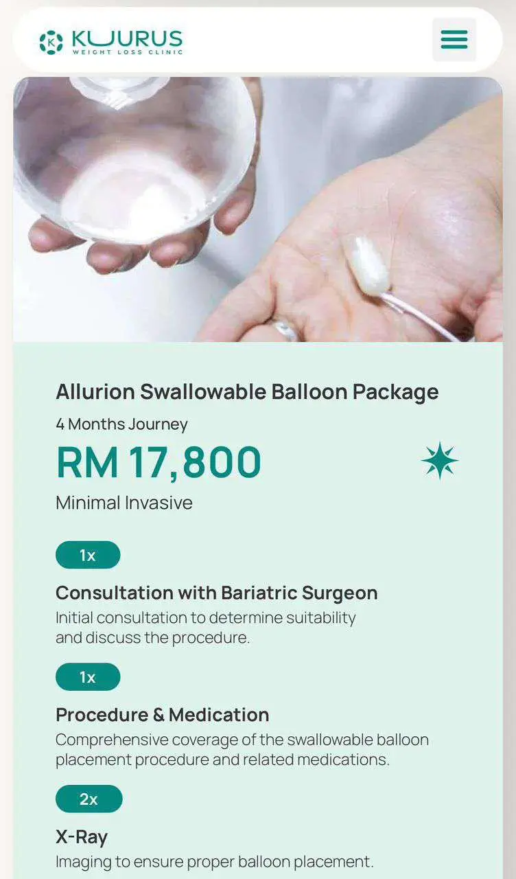 Allurion Swallowable Balloon Package